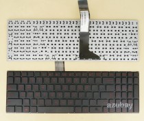 US UI English Keyboard for Asus X552CA X552CL X552E X552EA Black with Red letters