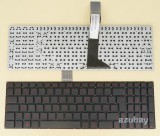 French AZERTY Français Keyboard For ASUS F550WE F550Z, Black with Red letters