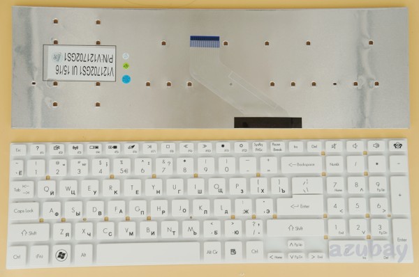 Russian Keyboard RU русский Клавиатура for Packard Bell TV11CM TV11HC TV43CM White