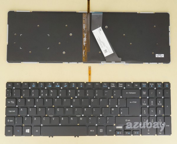 UK GB British Keyboard for Acer Aspire V5-552PG V5-572 V5-572G V5-572P White Backlight