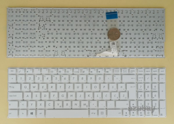 Slovenian Croatian SV SL Keyboard for Asus A556UJ A556UR A556UV A756U White