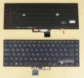 Slovenian Croatian West Balkans Teclado Keyboard for ASUS ZenBook Pro UX550VE Dark Blue, Backlit