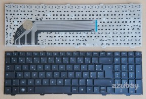 French AZERTY Français Keyboard For Laptop HP Probook 676504-051 Black, No Frame