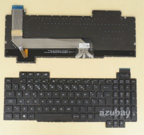 Portuguese Keyboard for ASUS ROG Strix SCAR Edition GL703VD GL703VM, RGB Backlight, Black