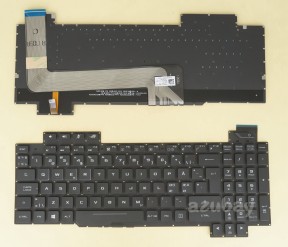 Scandinavian Nordic SD FI DK NW Keyboard for ASUS ROG Strix SCAR Edition GL703VM, RGB Backlight, Black