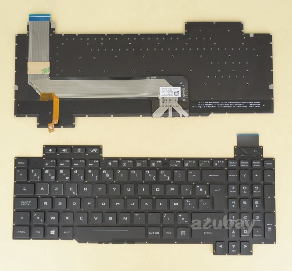 Belgian AZERTY Keyboard for ASUS ROG Strix SCAR Edition GL703VD GL703VM, RGB Backlight, Black