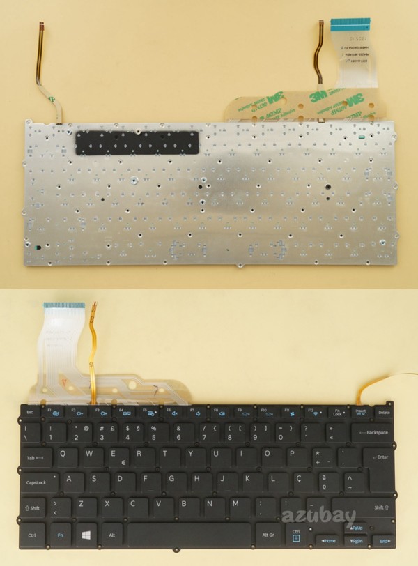 Portuguese Keyboard for Samsung 940X3F NP940X3K 940X3K, Backlit, Black