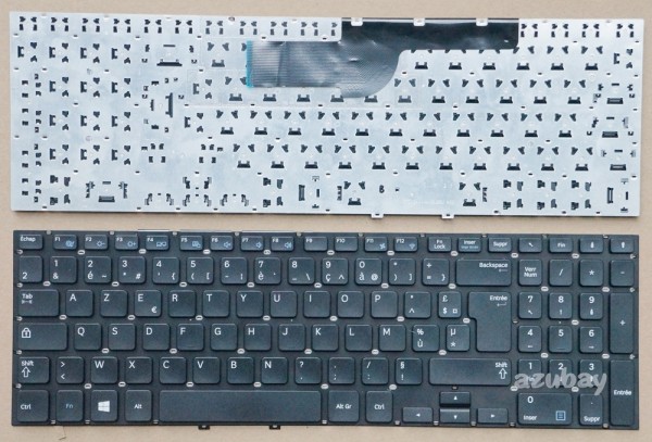 French AZERTY Français Keyboard For Samsung NP270E5G NP270E5J 270E5K Black