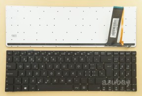 Swiss QWERTZ Tastatur Keyboard For Laptop Asus R701VB R701VJ R701VM R701VZ Black, Backlit