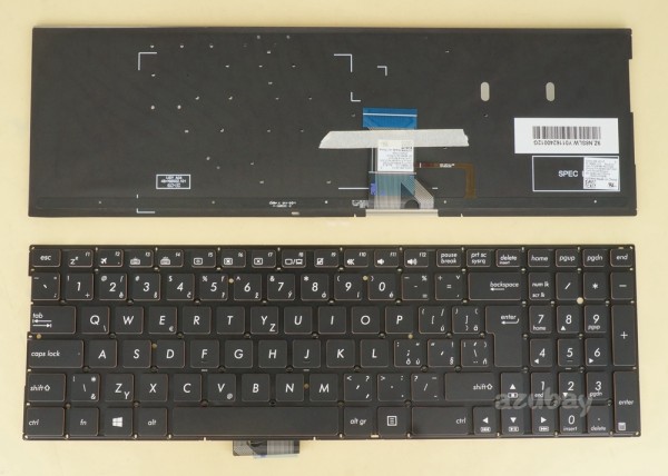 Czech Slovak Keyboard klávesnice For Laptop ASUS ZenBook Flip UX560UQ UX560UX, Backlit