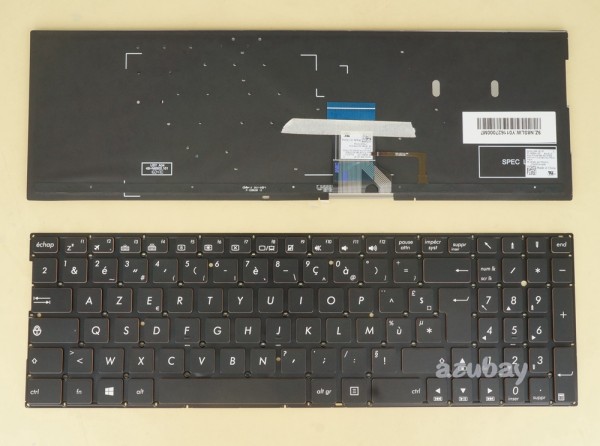 French Keyboard AZERTY Français Clavier for Laptop ASUS Q534UX Q552UB Backlit