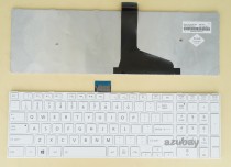 US UI English Keyboard for Toshiba Satellite C55-A C55D-A C55DT-A C55T-A, White with Frame