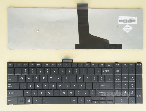 US UI English Keyboard for Toshiba Satellite C55-A C55D-A C55DT-A C55T-A, Black