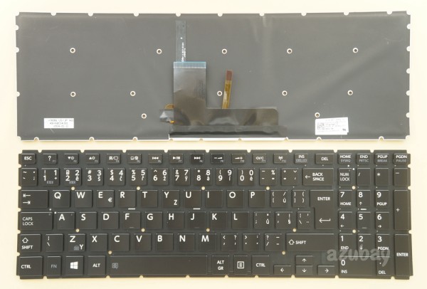Czech Keyboard česká klávesnice for Toshiba Radius P50-C P50T-C P50W-B Backlit, Black