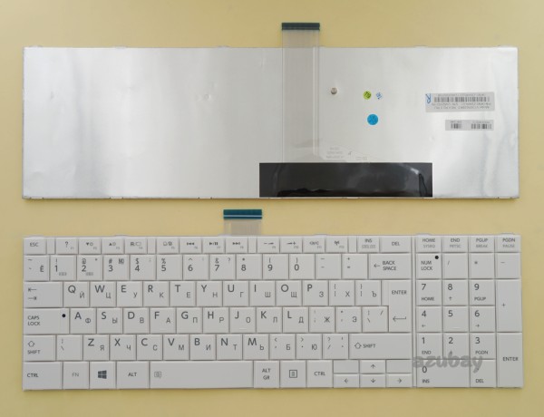 Russian Клавиатура Keyboard For Toshiba Satellite C875 C875D L850 L850D L855 L855D White