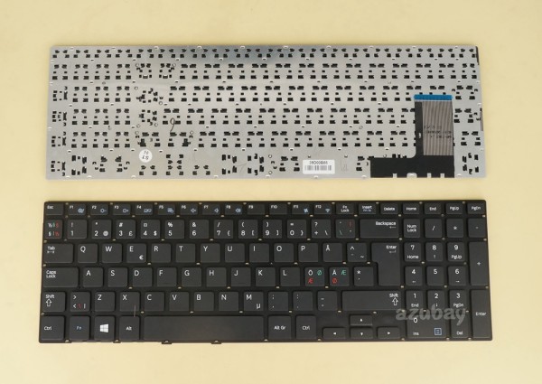 Scandinavian Nordic SD FI DK NW Keyboard for Samsung 510R5E NP510R5E, Black