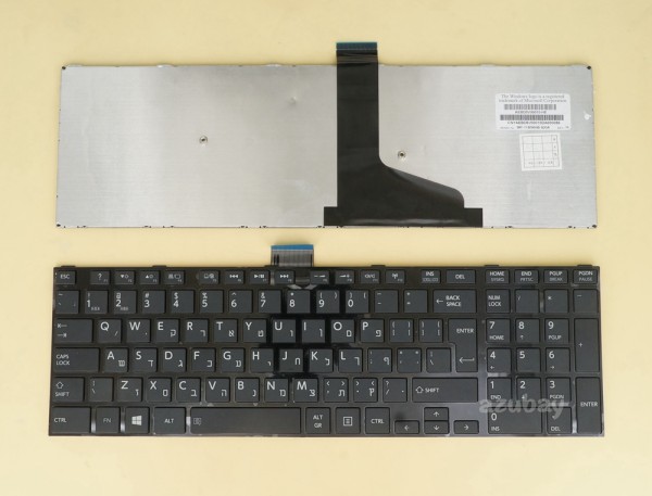 Hebrew Keyboard Israel HE HB מקלדת עברית for Toshiba Satellite L50T-A L55-A L55D-A Black with Frame