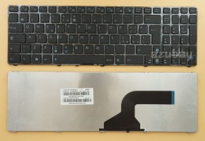 Italian Keyboard IT Tastiera Italiana for Laptop Asus X77VN Z54C Z54HR, Black with Frame