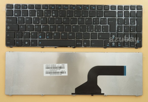 Italian Keyboard IT Tastiera Italiana for Laptop Asus N90S N90SC N90SV P52 Black with Frame