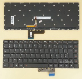 French AZERTY Français Keyboard For Lenovo Ideapad E31-80, U31-70, Black with Backlit