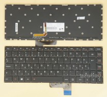 Hungarian Billentyűzet Keyboard for Lenovo Ideapad 500s-13isk, E31-70 Black key with white edge, with Backlit