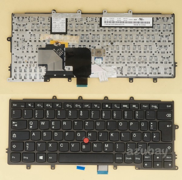 German DE QWERTZ Keyboard for  Lenovo Thinkpad 04Y0950 04Y0912, Black