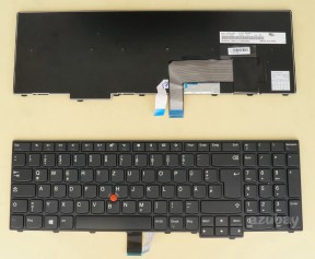 German DE QWERTZ Keyboard for Lenovo Thinkpad 01AX663 01AX622, Black