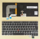 Italian Keyboard IT Tastiera Italiana for Lenovo Thinkpad 13 Gen 1 ( Type 20GJ 20JK) Backlit, Black with Silver Frame