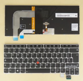 Italian Keyboard IT Tastiera Italiana for Lenovo Thinkpad 13 Gen 2 (Type 20J1 20J2) , Backlit, Black with Silver Frame