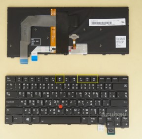 Thai TH & US Keyboard แป้นพิมพ์ภาษาไทย for Lenovo Thinkpad 01EN716 01EN757, Backlit, with black Frame
