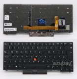 UK GB British Keyboard for Lenovo Thinkpad P14s Gen 1 (Type 20S4, 20S5, 20Y1, 20Y2) Backlit, Black with Black Frame, Pulled