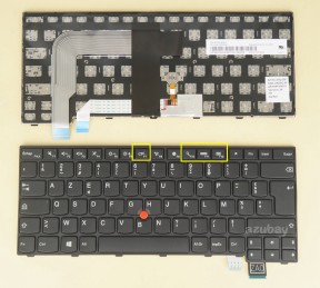 French Keyboard AZERTY Français Clavier for Lenovo Thinkpad 13 Gen 2 (Type 20J1 20J2) , Black with Black Frame