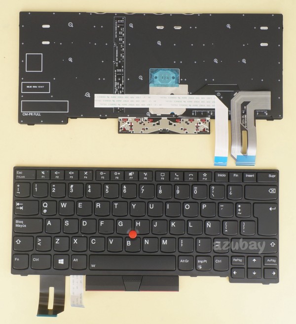 Latin LAS Spanish Keyboard LA Teclado for Lenovo Thinkpad P14s Gen 1 (Type 20S4, 20S5, 20Y1, 20Y2) Backlit, Black with Black Frame