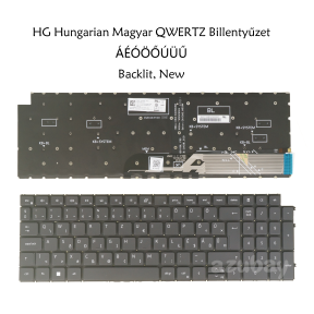 Magyar HU QWERTZ Laptop billentyűzet Keyboard for Dell Vostro 3510 3515 3520 3525 3530 3535 5510 0YNWNC Backlit