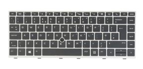 Laptop Replacement Keyboard for HP ZBook 14u G5 G6, Elitebook 840 G5/G6, 846 G5/G6, 745 G5 /G6, L11307-031 L14377-031, Backlit (UK GB Layout, Silver Frame)