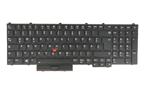 Laptop Replacement Keyboard for Lenovo Thinkpad P50 P51 P70 P71 20EN 20EQ 20ER 20ES 20HK 20HL 20HH 20HJ 20MM 20MN 01HW294 01HW212 00PA300 00PA382 (DE German QWERTZ Deutsche Layout, Backlit)