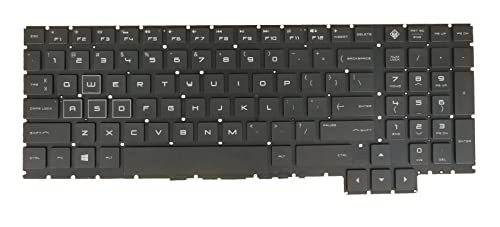 US Enlgish Layout- Laptop Keyboard for HP Omen 15-ce100 15t-ce100 15-ce199nr 15-ce198wm 9Z.NEABQ.101 NSK-XG1BQ, RGB Colorful Backlit
