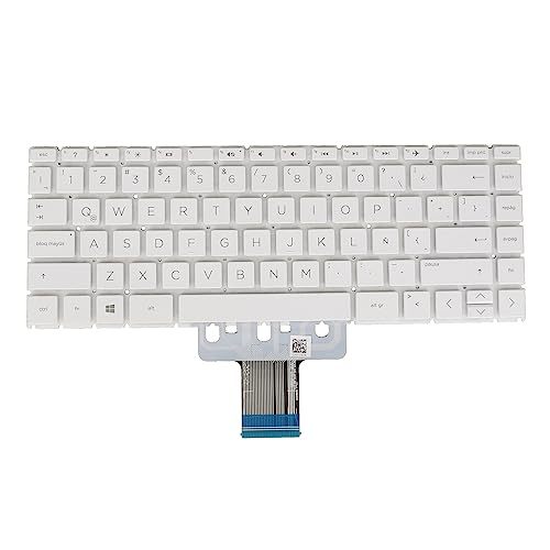 LA Latin Spanish Layout- Laptop Keyboard for HP 14-cd0001la 14-cd0003la 14-cd0004la 14-cd0005la 14-cd0006la 14-cd0007la 14-cd0008la 14-cd0009la L15601-161 HPM17K2 White