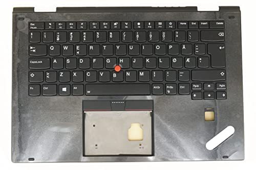 Norwegian Keyboard w. Palmrest Case for Lenovo Thinkpad X1 Yoga 2nd Gen (Ty 20JD 20JE 20JF 20JG) 01HY826 01HY946 01HY906 01HY866 Backlit