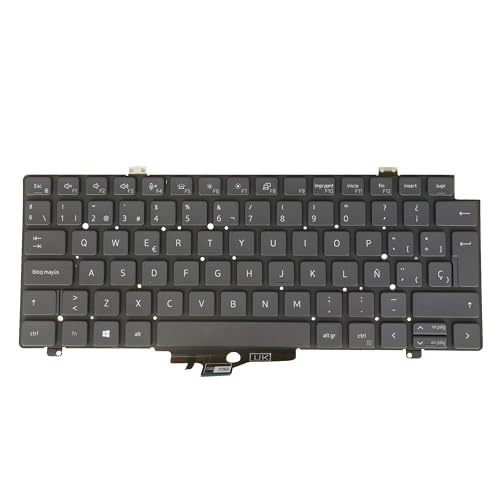 SP Spanish Layout- Laptop Keyboard for Dell Latitude 5420 5421 5430 5431 5440 7420 7430 7520 7530 0K4WGN, Backlit, Without Frame, Pulled