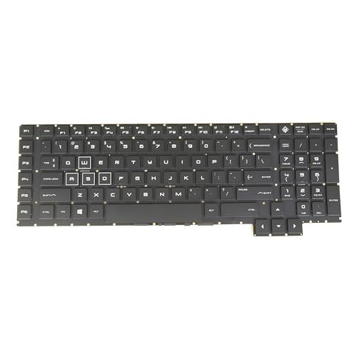 US English Layout- Laptop Keyboard for HP Omen 17-an 17-AN100 17-AN1XX 9Z.NEBBQ.101 NSK-XH1BQ AEG3BU00020, RGB Colorful Backlight
