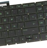 Laptop Keyboard For HP Pavillion 15-bk 15-bk000, 15-au 15-au000, 15-aw 15-aw000, 15-bc 15-bc000, 17-ab 17-ab000 x360 SN61434 SG-84780-XEA SN61435, No Backlit (SP Spanish Español Layout, Green Letters)