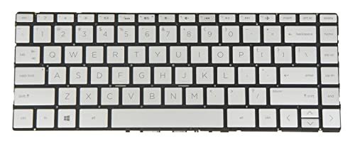 US English Layout- Laptop Keyboard for HP Pavilion 13-an 13-an0000 Spectre 13-ap 13-ap000 13-ap0000 13t-ap000 L12733-001 NSK-XBABW Backlit Silver