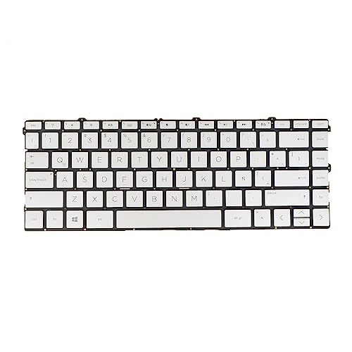 LA Latin Spanish Layout- Laptop Keyboard for HP Specture 13-aw 13-aw0000 13-aw1000 13-aw2000 13t-aw 13t-aw0000 13t-aw2000 NSK-XT2BQ 9Z.NGPBQ.21E Backlit Silver