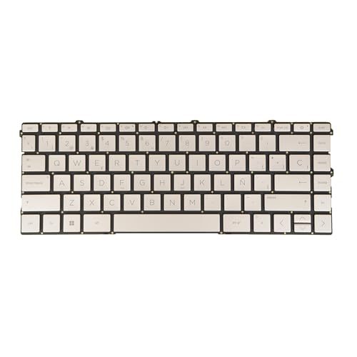 SP Spanish Laptop Keyboard for HP Pavilion X360 14-dy 14-dyxxxx 14-dy0000 14-dy1000 14-dy2000 14m-dy0000 14m-dy1000 M28292-071, Backlit, Golden, No Frame