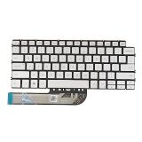 US English Layout- Laptop Keyboard for DELL Latitude 3301 3410 02RVRV 02PYG9, Backlit, Without Frame, Silver, Pulled