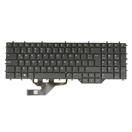 LA Latin Spanish Layout- Laptop Keyboard for DELL Alienware M17 R2/ R3/ R4 Per-Key RGB Colorful Backlight Black (***Doesn't Fit 4-Zone RGB Backlit Laptops)