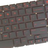 US English Layout- Laptop Keyboard for HP OMEN 15-dh 15-dh1xxx 15-dh1000 NSK-XP1BC 9Z.NF3BC.101 PK132JZ1A00, Red Backlit