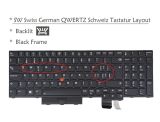 Laptop Replacement Keyboard for Lenovo ThinkPad P15 Gen 2/ P17 Gen2/ T15g Gen2, 5N21B44350 5N21B44424 5N21B44387 5M11C88894 5M11C88895 5M11C88896 Backlit (SW Swiss German QWERTZ Schweiz)