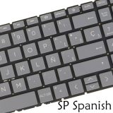 SP Spanish Laptop Keyboard for HP 15-fc 15-fc0000 15-fcxxxx 15-fd 15-fd0000 15-fdxxxx N32714-071 NSK-X4SNQ 9Z.NHXNQ.S0S, Gray Black No Frame